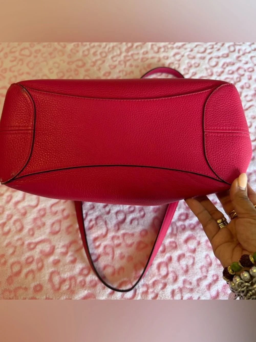 kate spade Triple Leila Pink Leather Shoulder Bag